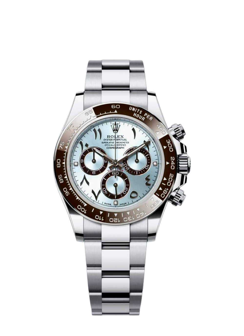 Stainless Steel 3-Link Bracelet (Blue Arabic Marker Dial) - Luxury Watch