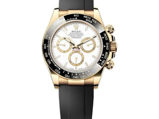 Yellow Gold rubber (White Dial) - Luxury Watch