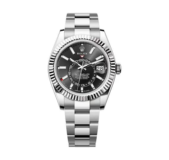 Stainless Steel Three-Link Bracelet (Black Dial) - Luxury Watch