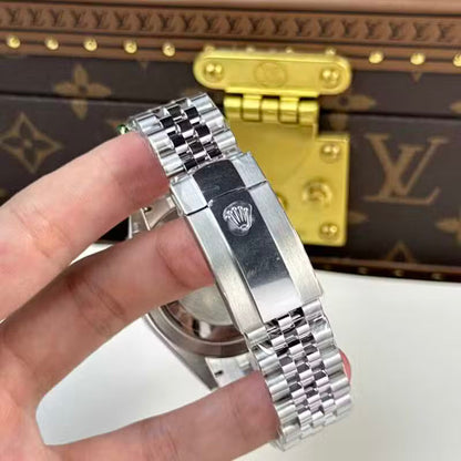 Stainless Steel Multi-Link (Black Dial) - Luxury Watch