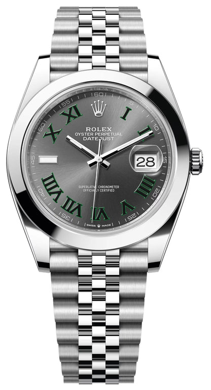 41mm Stainless Steel Three- linked Bracelet (Roman Numeral Dial) - Luxury Watch