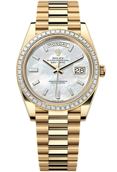 Yellow Gold Day Week 36 Shiny White Dial - Luxury Watch