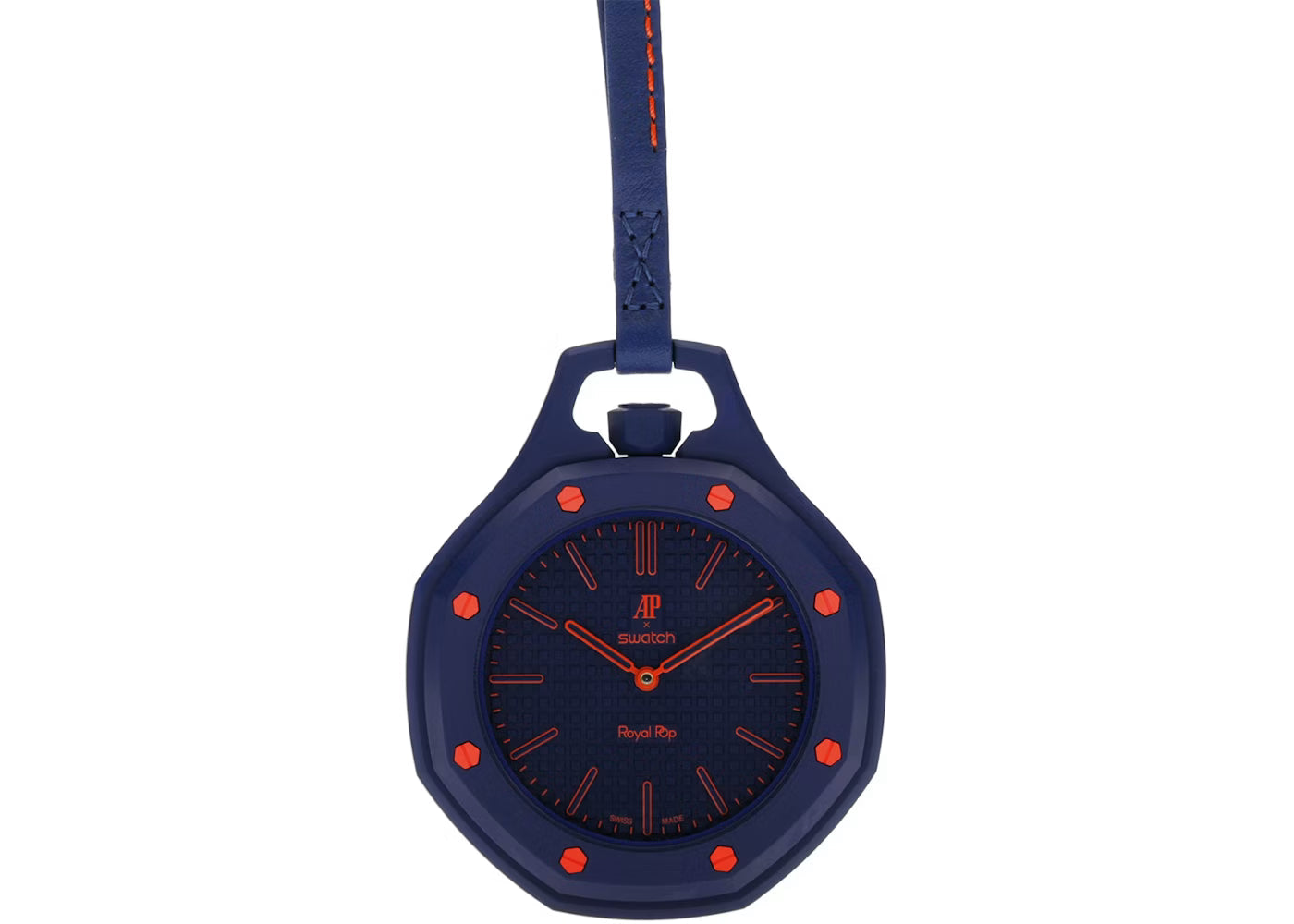 Octa Oro (Navy Blue / Orange) Pocket Watch - Luxury Watch