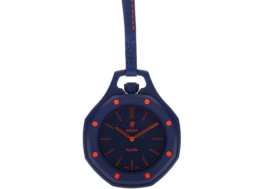 Octa Oro (Navy Blue / Orange) Pocket Watch - Luxury Watch