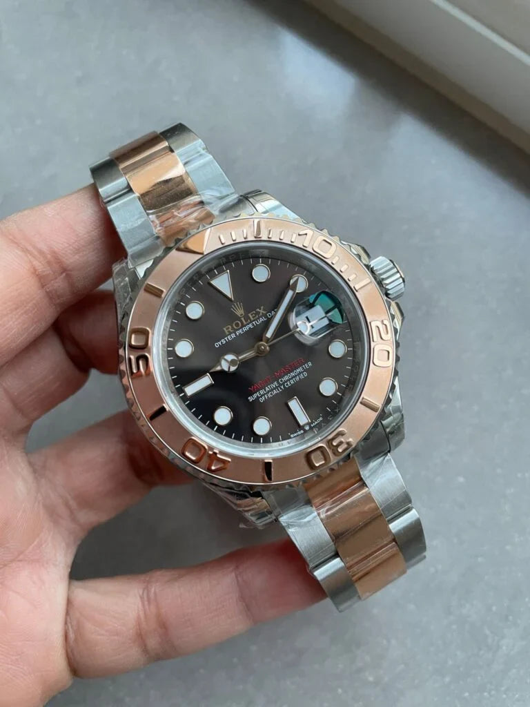 Rosegold Two Tone Dial Three-Link Bracelet - Luxury Watch