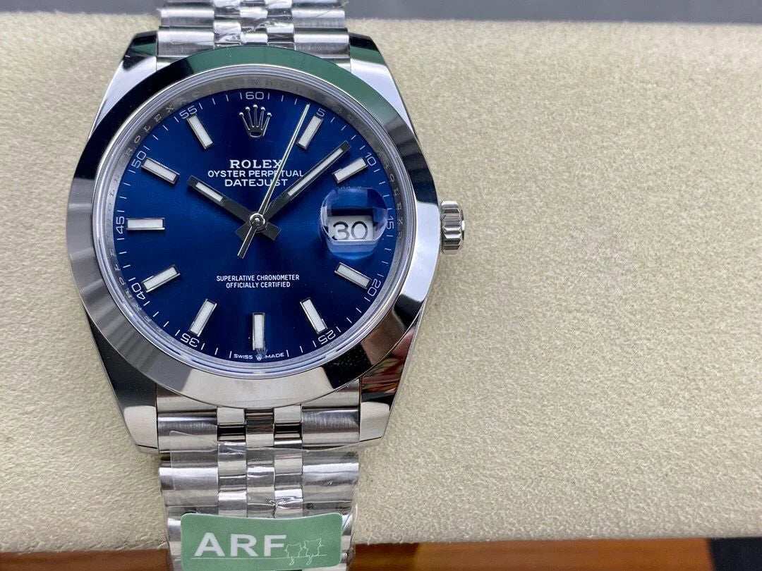 36mm Stainless Steel Multi-Link Steel Blue Dial- Luxury Watch