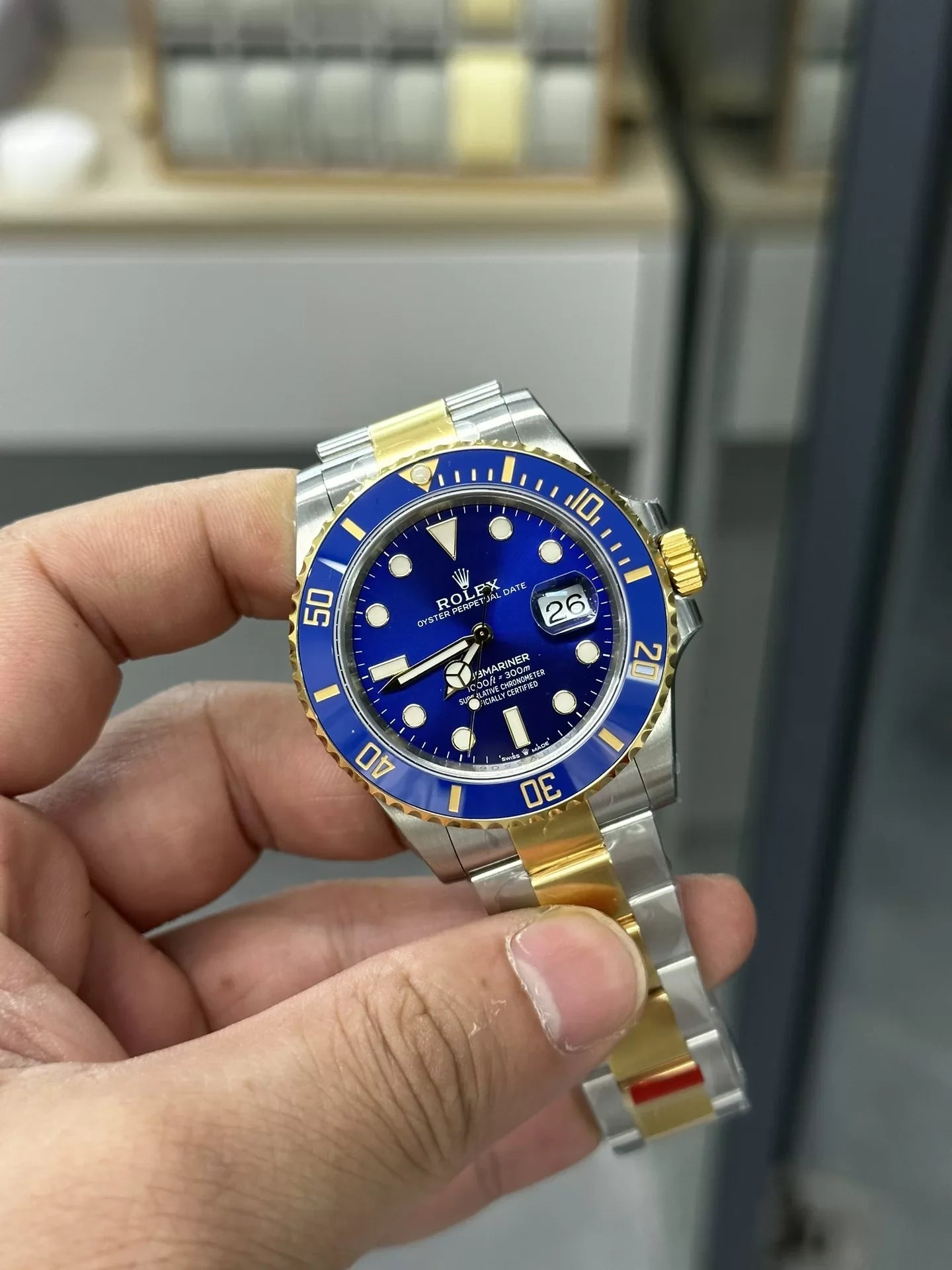 Sports Watch 41mm Stainless Steel Two-Tone (Blue Dial) - Luxury Watch