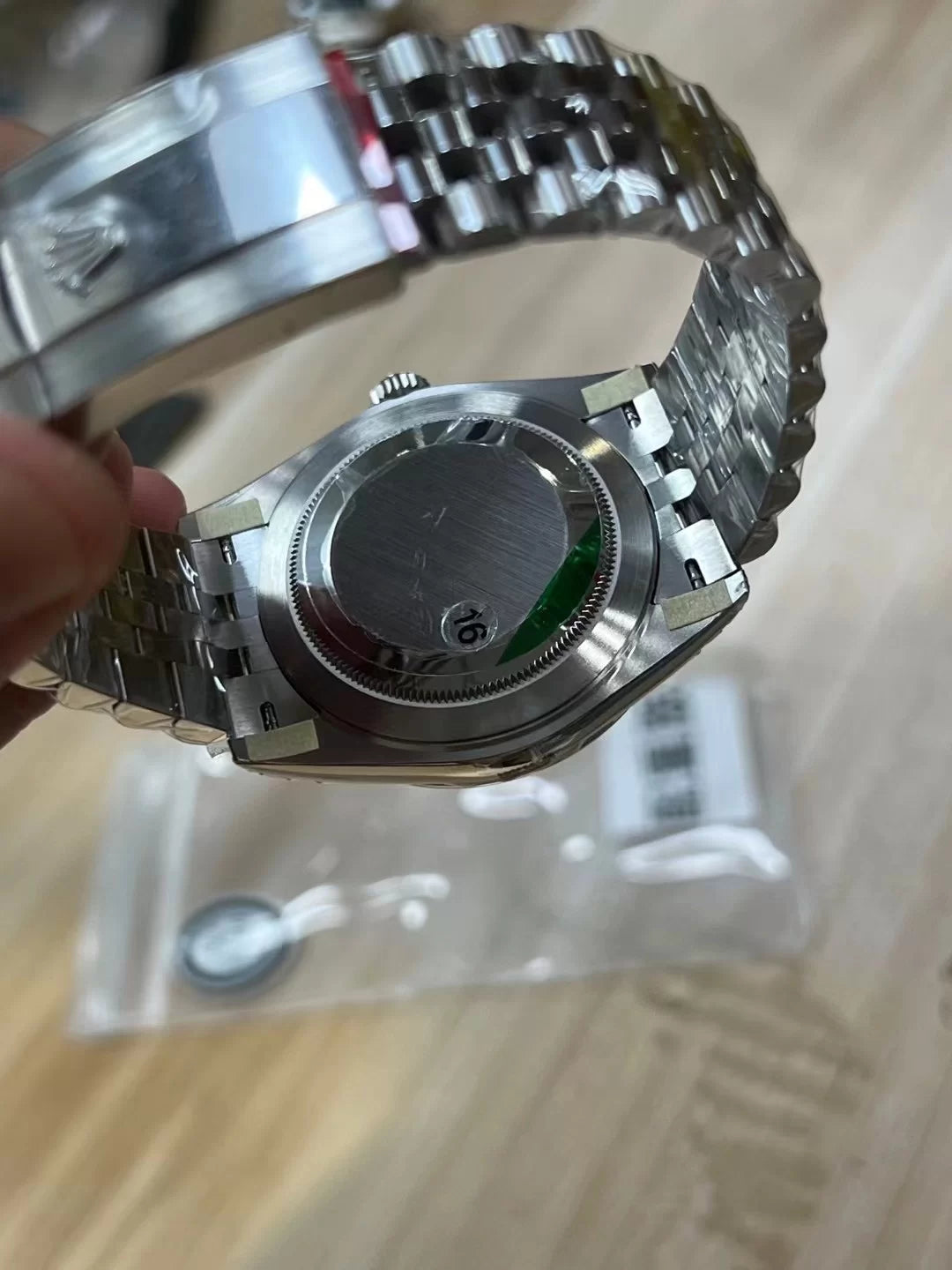 41mm Stainless Steel Three-Link Bracelet black Gray Dial- Luxury Watch