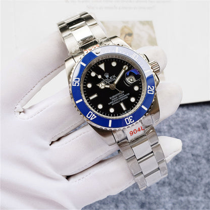 Sports Watch Steel 41mm Date (Blue and Black) - Luxury Watch