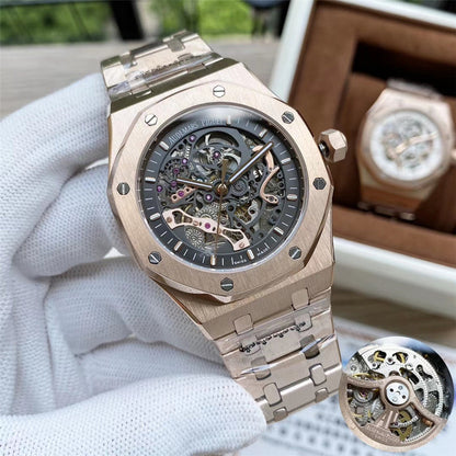 Rose-Gold 41mm (Black openworked dial) - Luxury Watch
