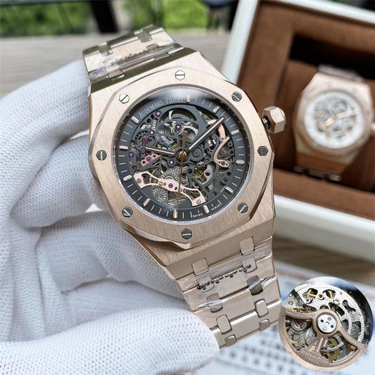 Rose-Gold 41mm (Black openworked dial) - Luxury Watch