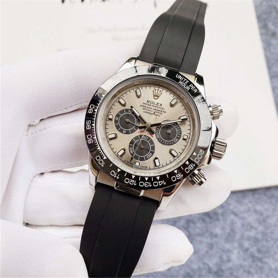 Silver rubber (silver Dial) - Luxury Watch