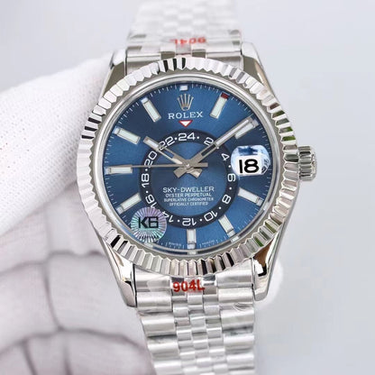 Stainless Steel Multi-Link (Blue Dial) - Luxury Watch