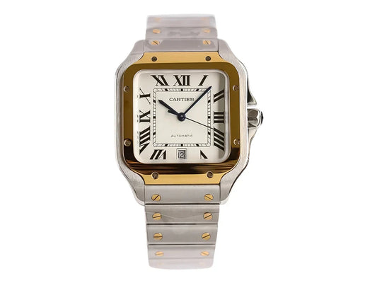 Large Two-Tone Stainless Steel & Gold (White Dial) – Luxury Watch