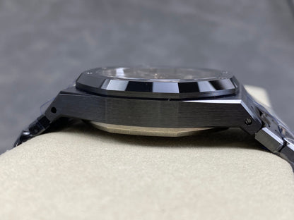 Octagon Chronograph Black Ceramic Black Dial Rose Gold
