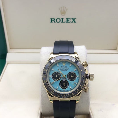 Yellow Gold Rubber (Tiffany Blue Dial) - Luxury Watch