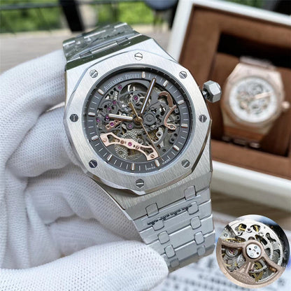 41mm Stainless Steel (Black openworked dial) - Luxury Watch