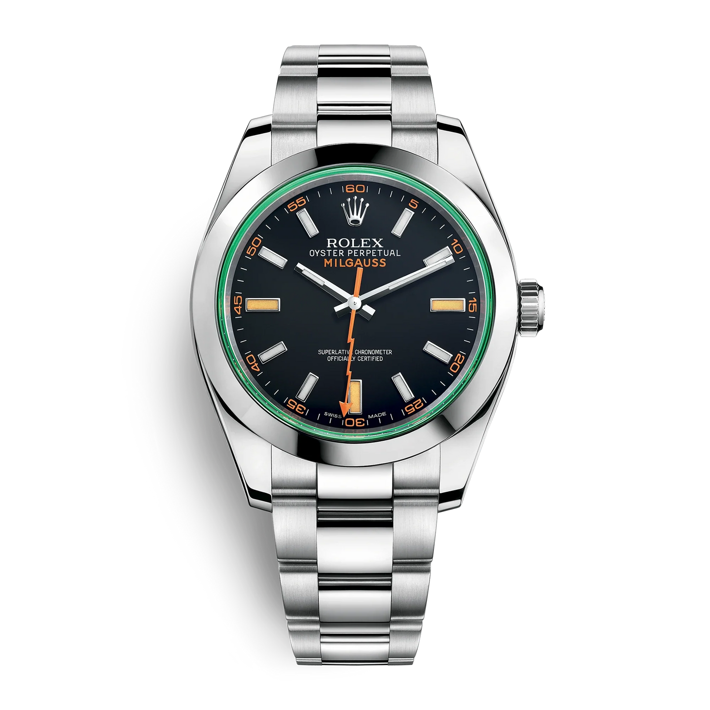 41mm Stainless Steel Three-Link Bracelet black Dial- Luxury Watch