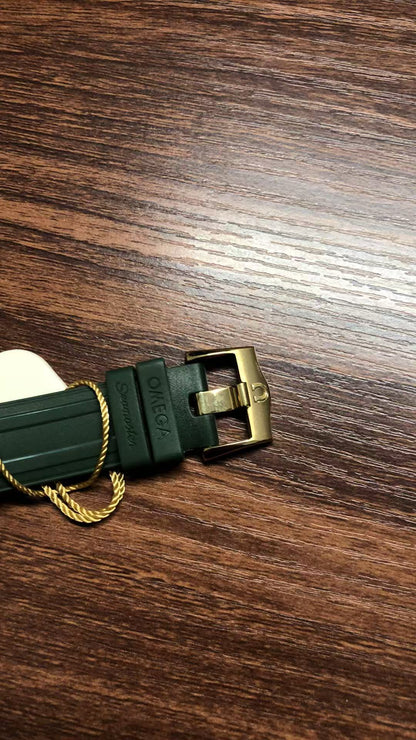 Diver Watch Yellow Gold Green Dial Green Strap - Luxury Watch