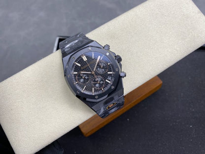 Octagon Chronograph Black Ceramic Black Dial Rose Gold
