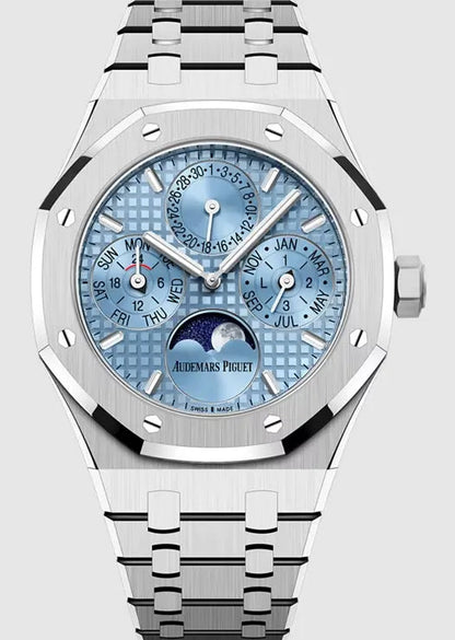 Stainless Steel 41mm Blue Moon Dial