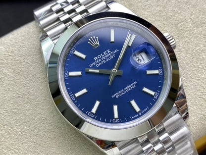 36mm Stainless Steel Multi-Link Steel Blue Dial- Luxury Watch