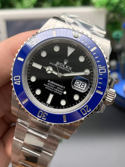 Sports Watch Steel 41mm Date (Blue and Black) - Luxury Watch