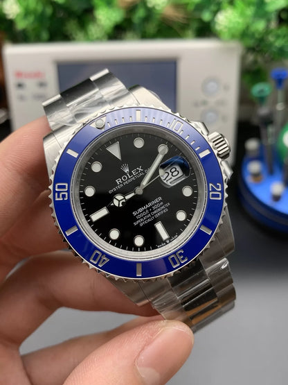 Sports Watch Steel 41mm Date (Blue and Black) - Luxury Watch