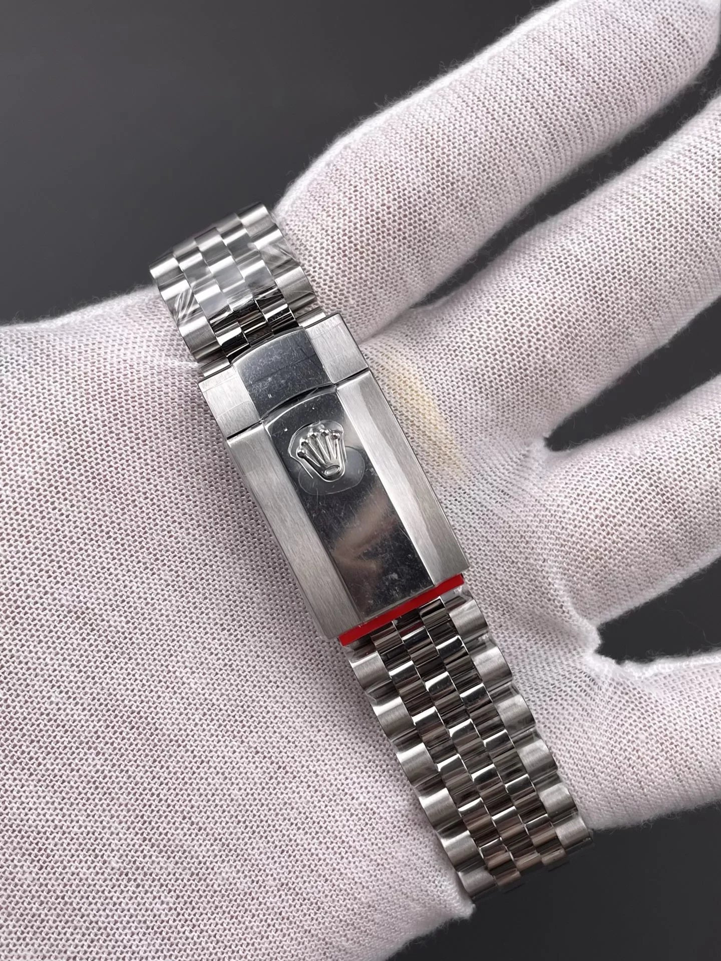 41mm Stainless Multi-Link Steel Black Stick Dial - Luxury Watch