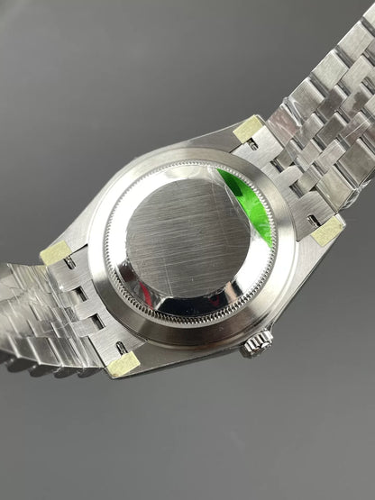 41mm Stainless Multi-Link Steel Black Stick Dial - Luxury Watch