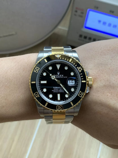 Sports Watch Date Two-Tone Steel 41mm (Black Dial) - Luxury Watch