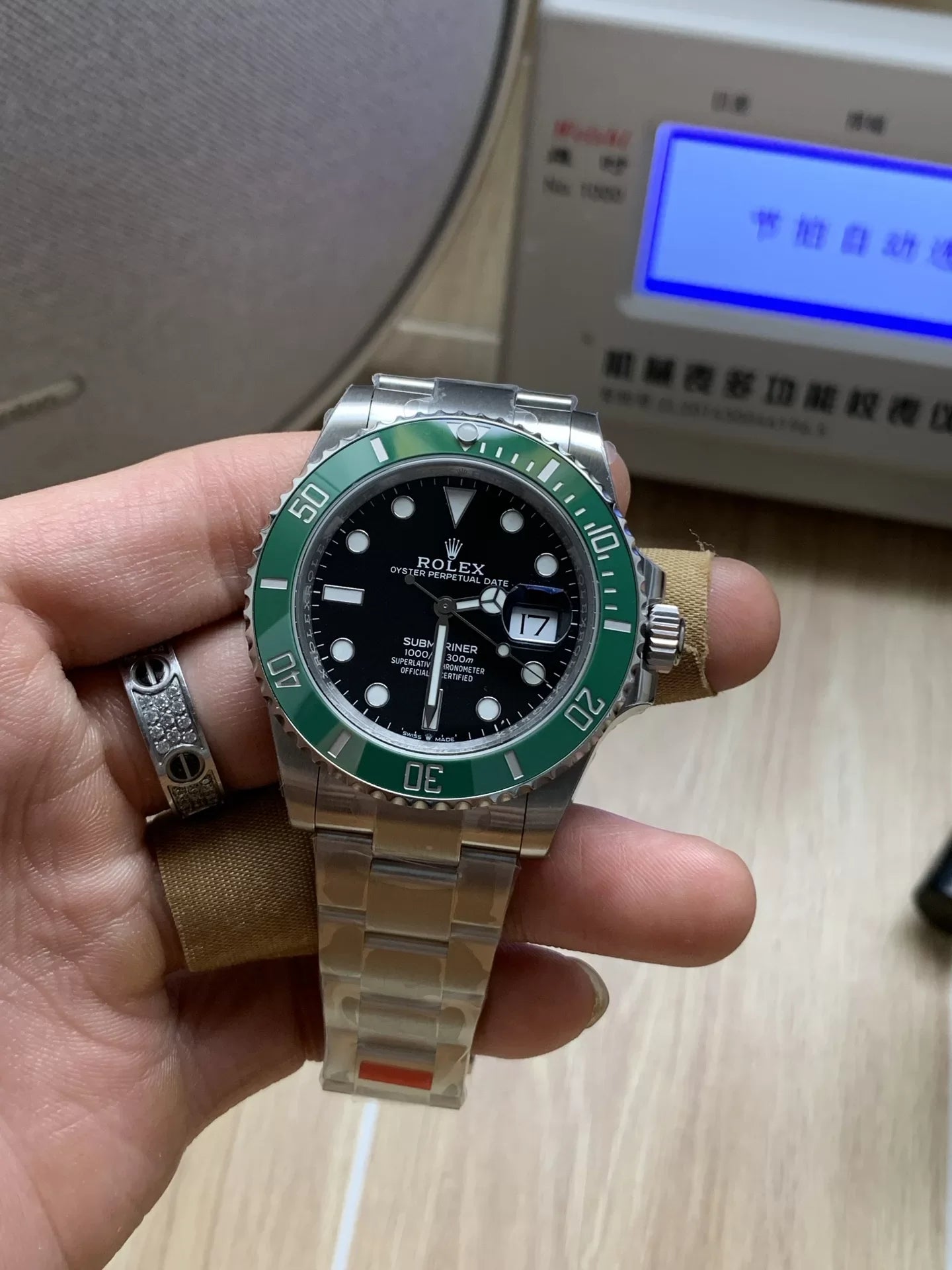 Sports Watch Stainless Steel Green Ceramic (Green and Black) - Luxury Watch