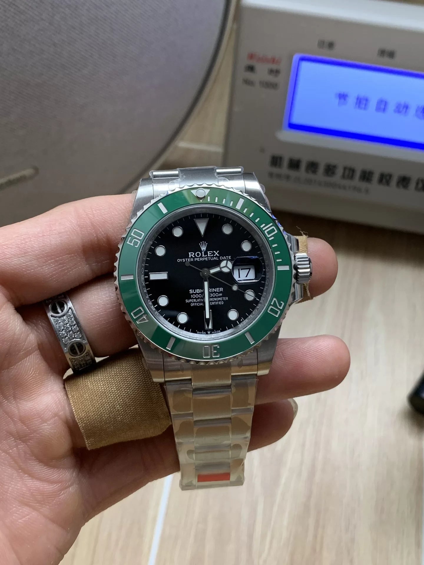 Sports Watch Stainless Steel Green Ceramic (Green and Black) - Luxury Watch