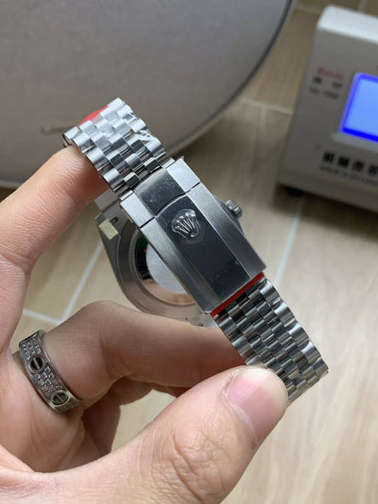 41mm Stainless Steel Multi-Link Green - Luxury Watch