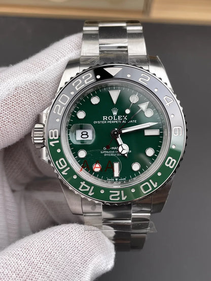 Pilot Watch II Green Dial Three-Link Bracelet (Green and Black) - Luxury Watch