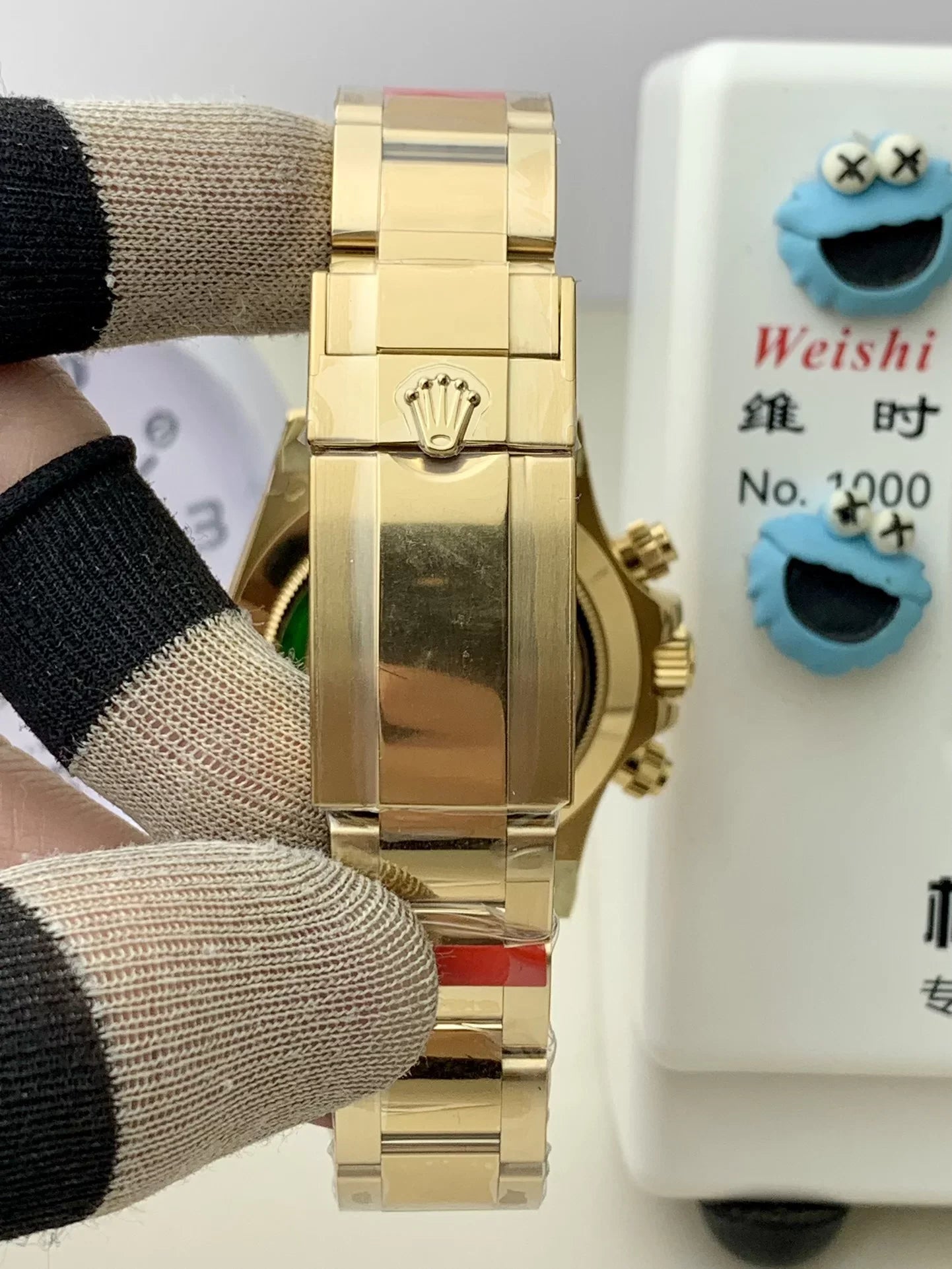 Race Watch Yellow Gold Green Dial - Luxury Watch