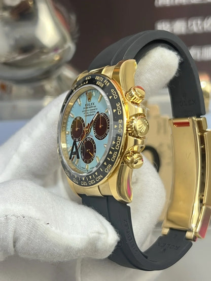 Yellow Gold Rubber (Tiffany Blue Dial) - Luxury Watch