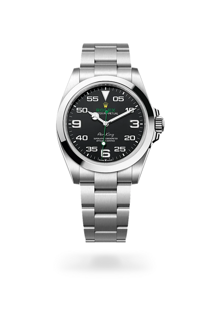 41mm Stainless Steel Three-Link Bracelet black Green Dial- Luxury Watch