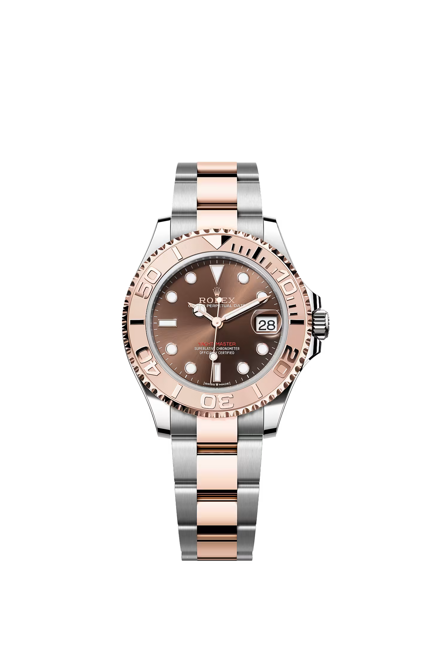Rosegold Two Tone Dial Three-Link Bracelet - Luxury Watch