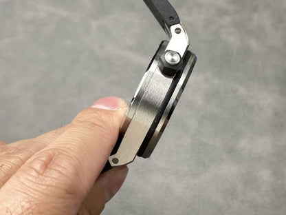 Stainless Steel 41mm Black Strap Black Dial