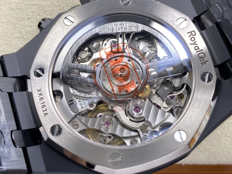 Octagon Chronograph Black Ceramic Black Dial Rose Gold
