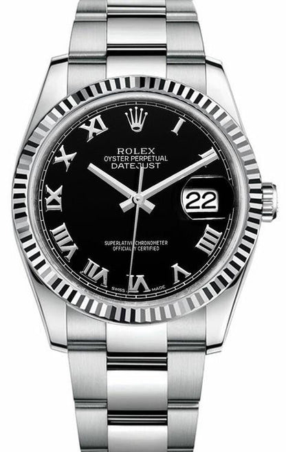 41mm Stainless Steel Black Dial