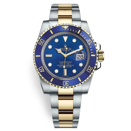 Dive Watch 41mm Stainless Steel Two Tone Blue