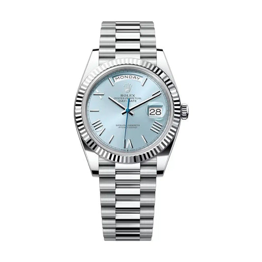 Stainless Steel Day Week 40 Light blue Dial - Luxury Watch