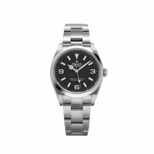 41mm Stainless Steel Three-Link Bracelet Black Dial- Luxury Watch
