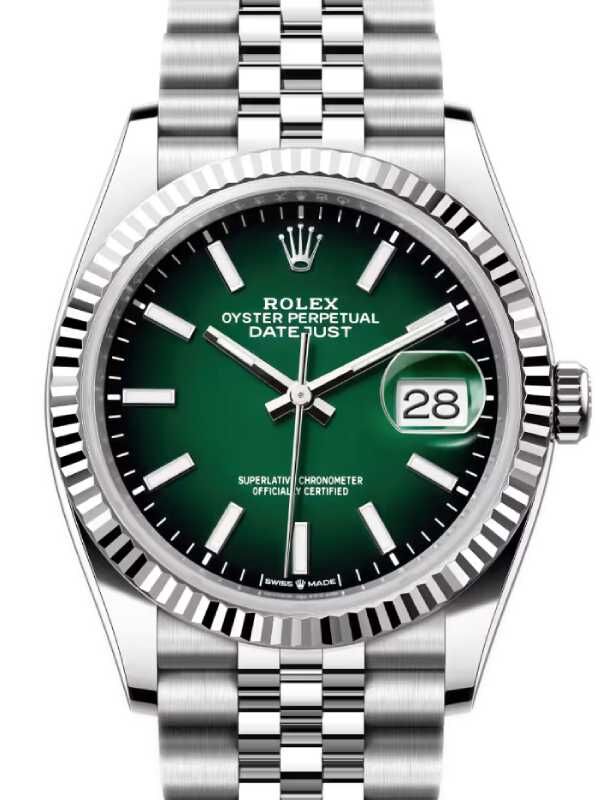 41mm Stainless Steel Multi-Link (green gradient Dial) - Luxury Watch