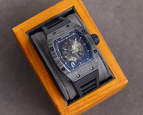 Carbon Sports Watch Rubber Black and Black Dial- Luxury Watch