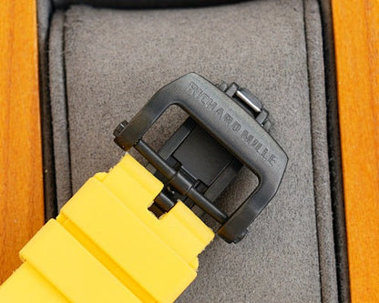 Carbon Sports Watch Yellow Rubber Green and Yellow Dial- Luxury Watch