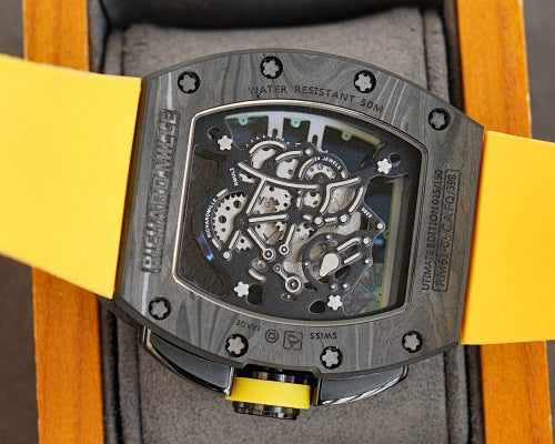 Carbon Sports Watch Yellow Rubber Green and Yellow Dial- Luxury Watch