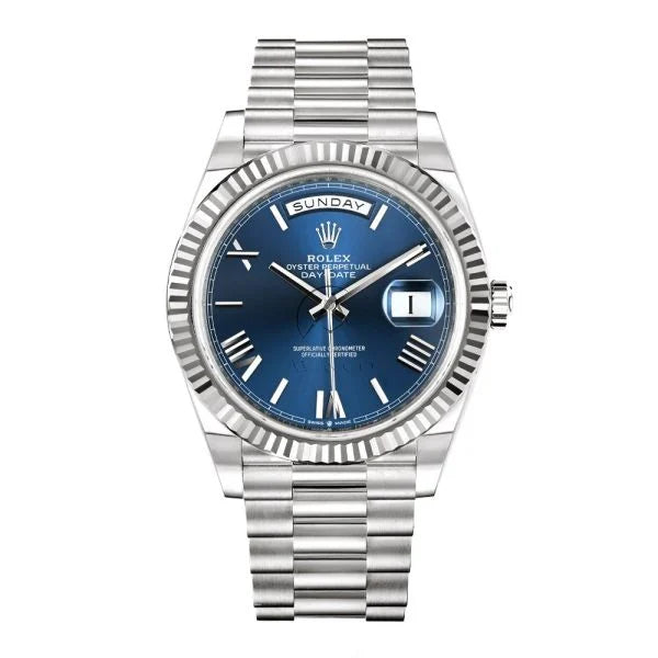 Executive Watch Stainless Steel Dark Blue 40